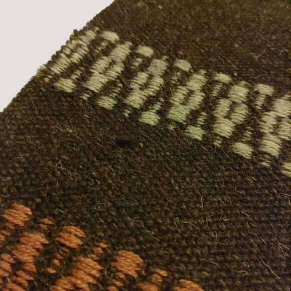 Swedish Hand-Loomed Gubba Weven Bound Weave Wall Hanging Textile Art Fringe - Picture 9 of 14